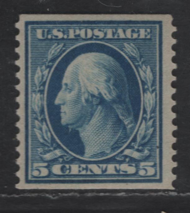 Lot 279 United States Of America SC#355 5c Dark Blue George Washington, 1908-1920 Washington-Franklin Issue, A VFOG Single Coil Single, Perf. 12 Vertically, Possibly Altered Imperf
