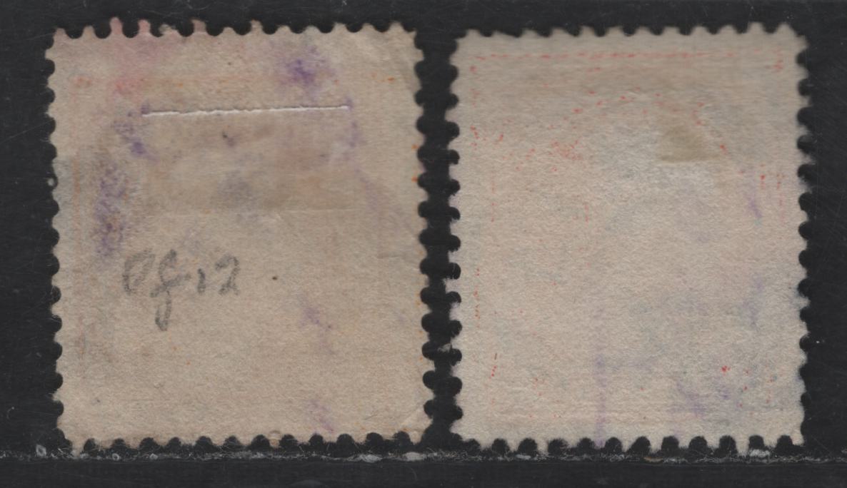 Lot 281 (C) United States Of America SC#415, 381 9c-10c Salmon & Yellow Washington & Franklin, 1908-1920 Washington-Franklin Issue, 2 VG Used Singles Perf. 12 , Wmk Single Lined USPS