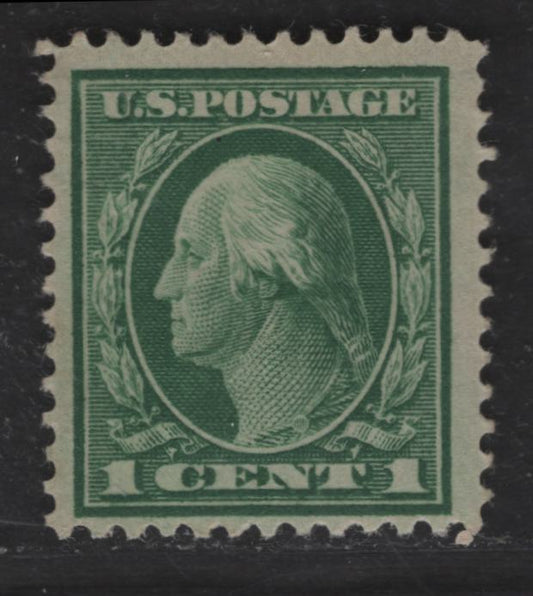 Lot 286 United States Of America SC#405 1c Green George Washington, 1908-1920 Washington-Franklin Issue, A Fine OG Single Perf. 12, Wmk Single Lined USPS