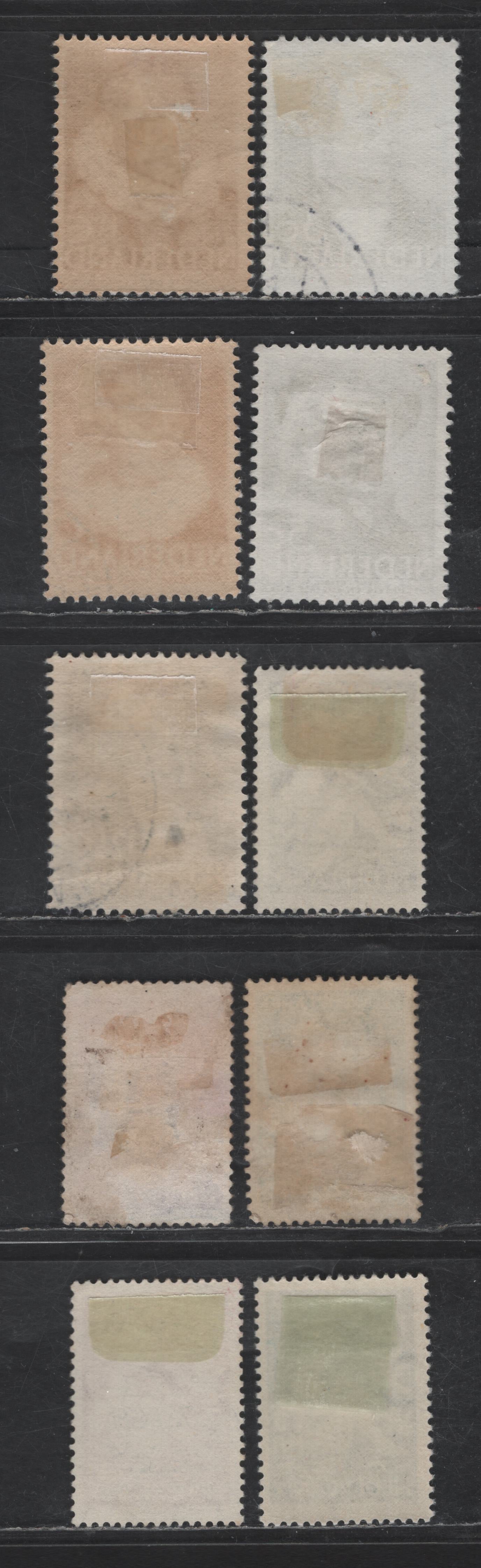 Lot 312 Netherlands SC#B103-B112 1.5c+1.5c - 12.5c+3.5c Seipa - Deep Blue Marnix van Sint Aldegonde - Child With Flowers, 1938 Semi Postal Issue, 10 Very Fine Used Singles