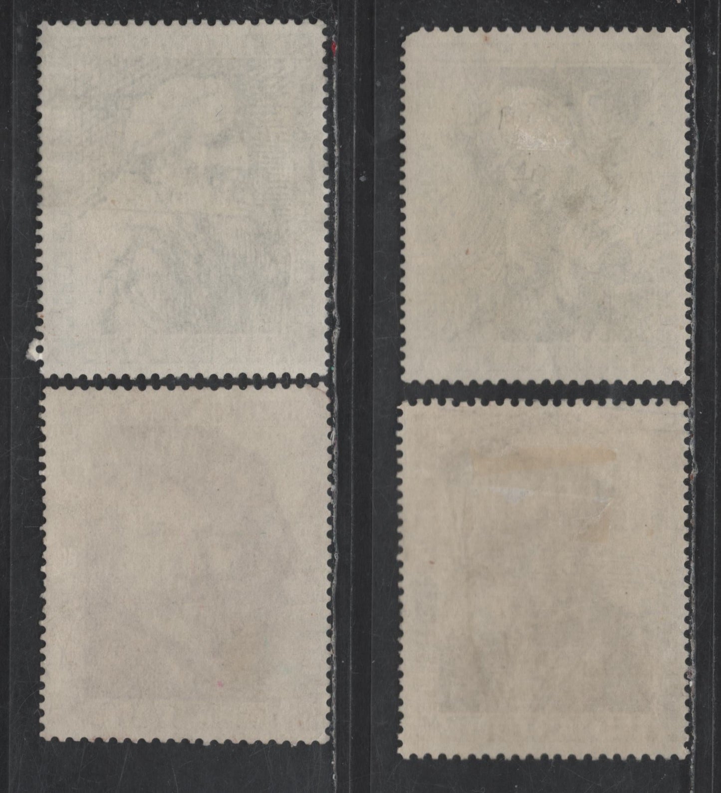 Lot 357 Netherlands SC#B292-B295 5c+3c - 25c+8c Olive Green  - Reddish Brown Young Tobias With Angel - Self Portrait of 1639, 1956 Semi Postal Issue, 4 Very Fine Used Singles