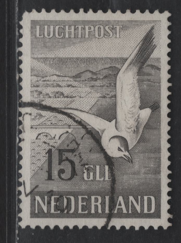 Lot 379 Netherlands SC#C13 15g Gray Seagull, 1951 Airmail Issue, A Very Fine Unused Single