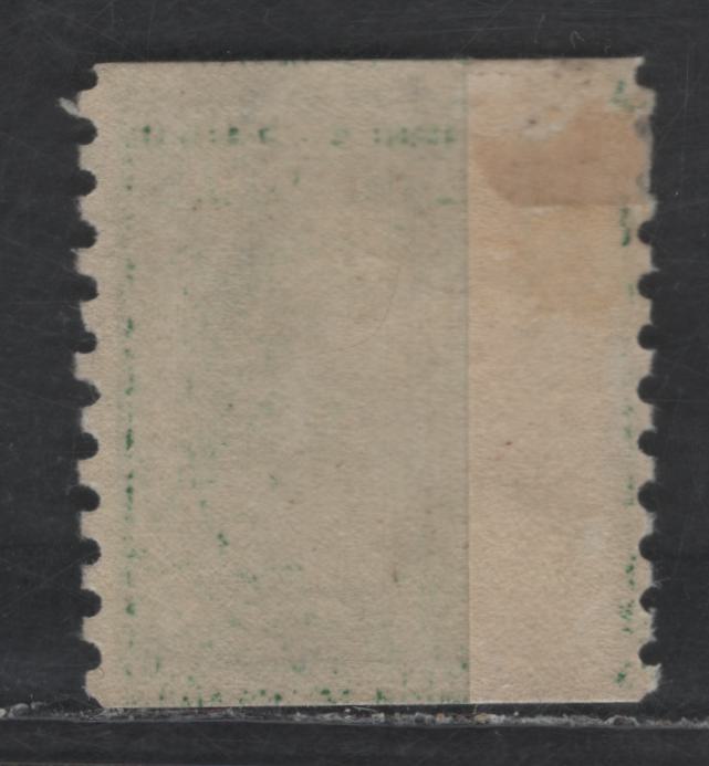 Lot 395 United States Of America SC#443 1c Green George Washington, 1908-1920 Washington-Franklin Issue, A VFOG Single Flat Plate Paste-Up Coil, Perf. 10 Vertically, Wmk Single Lined USPS