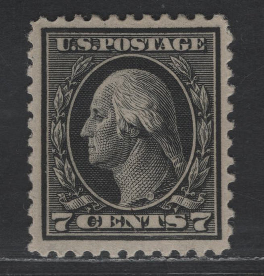 Lot 415 United States Of America SC#507 7c Black George Washington, 1908-1920 Washington-Franklin Issue, A VFOG Single Perf. 11, Unwatermarked