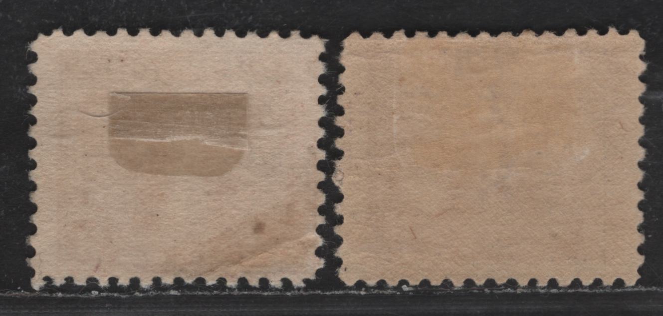 Lot 436 United States SC#537b, 537i 3c Violet, Light Reddish Violet , 1919 Victory Issue, 2 FOG and Part OG Singles, Perf 11, Flat Plate Printing