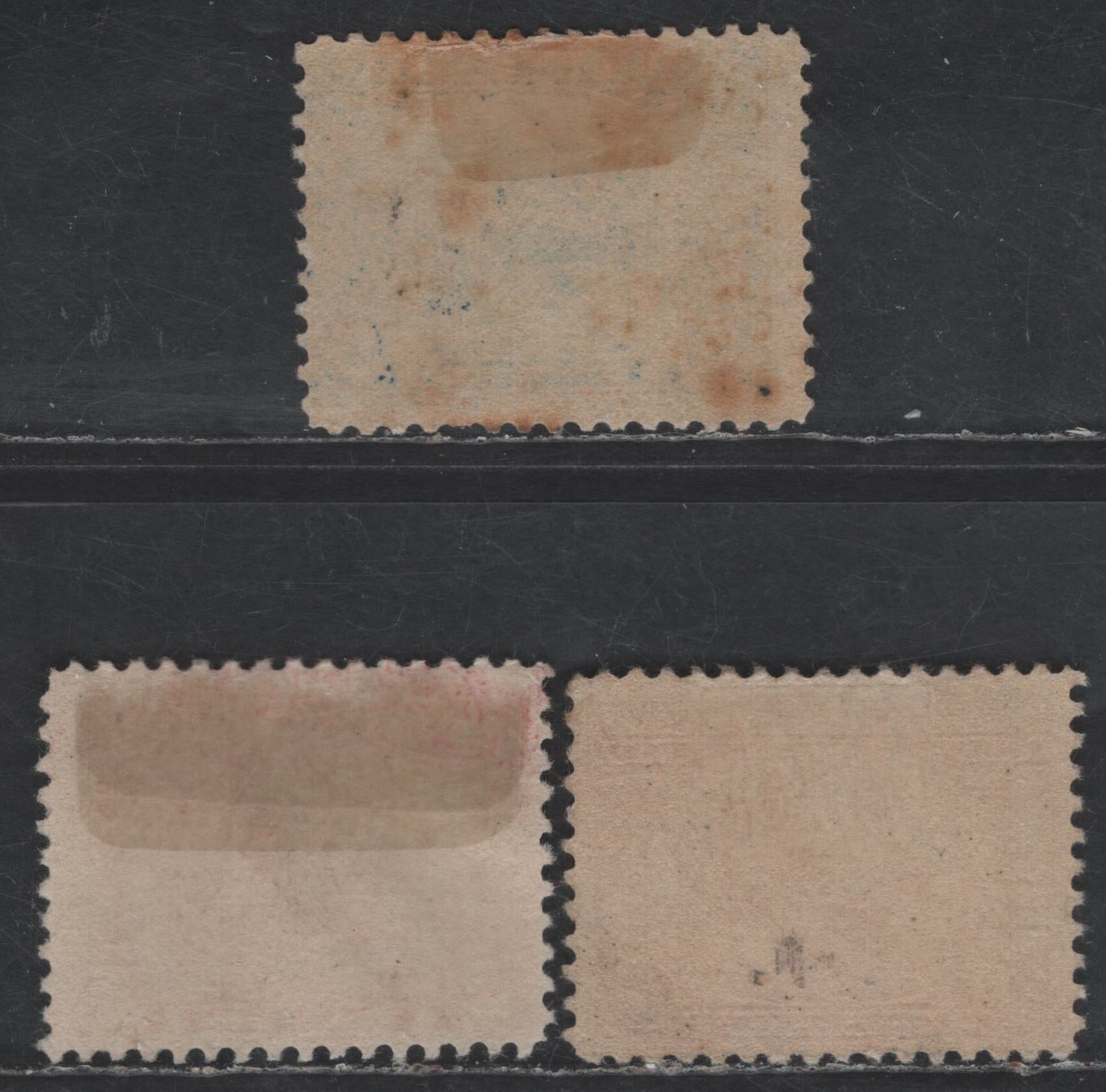 Lot 441 United States SC#549-550 2c - 5c Carmine Rose - Deep Blue Landing of the Pilgrims - Signing of the Compact, 1920 Pilgrim Tercentenary Issue, 3 F/VFOG Singles, Unwatermarked, Perf 11