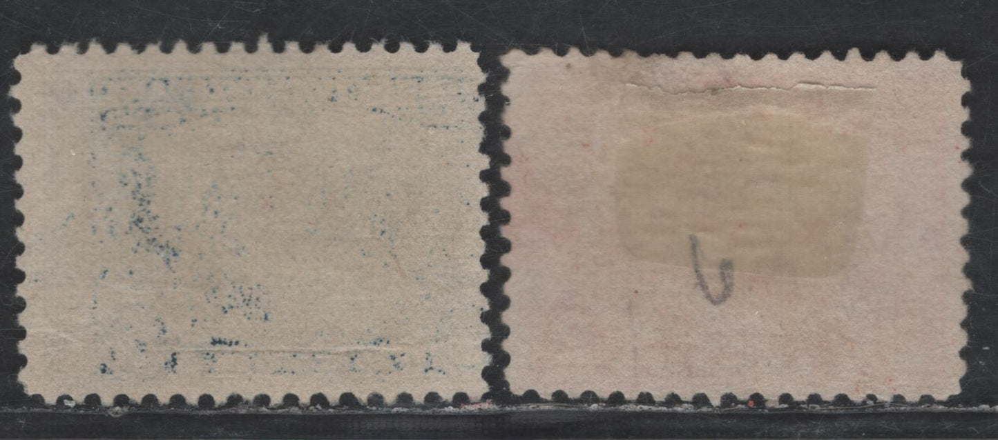 Lot 442 United States SC#549-550 2c - 5c Carmine Rose - Deep Blue Landing of the Pilgrims - Signing of the Compact, 1920 Pilgrim Tercentenary Issue, 2 Very Fine Used Singles, Unwatermarked, Perf 11