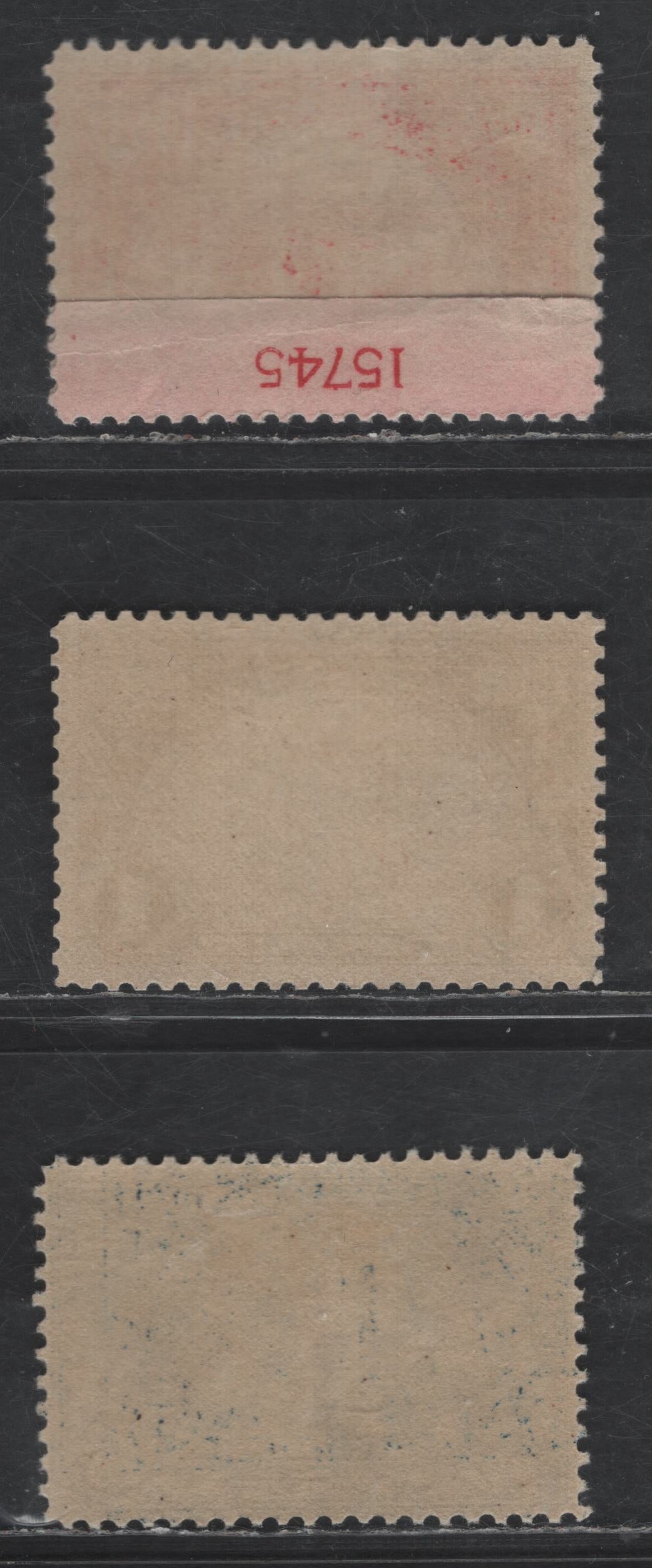 Lot 464 United States SC#614-616 1c - 5c Dark Green - Dark Blue 'New Netherland' - Monument To Jan Ribault at Duvall County, 1924 Huguenot-Walloon Tercentenary Issue, 3 VFOG Singles, Flat Plate Printing, Perf 11