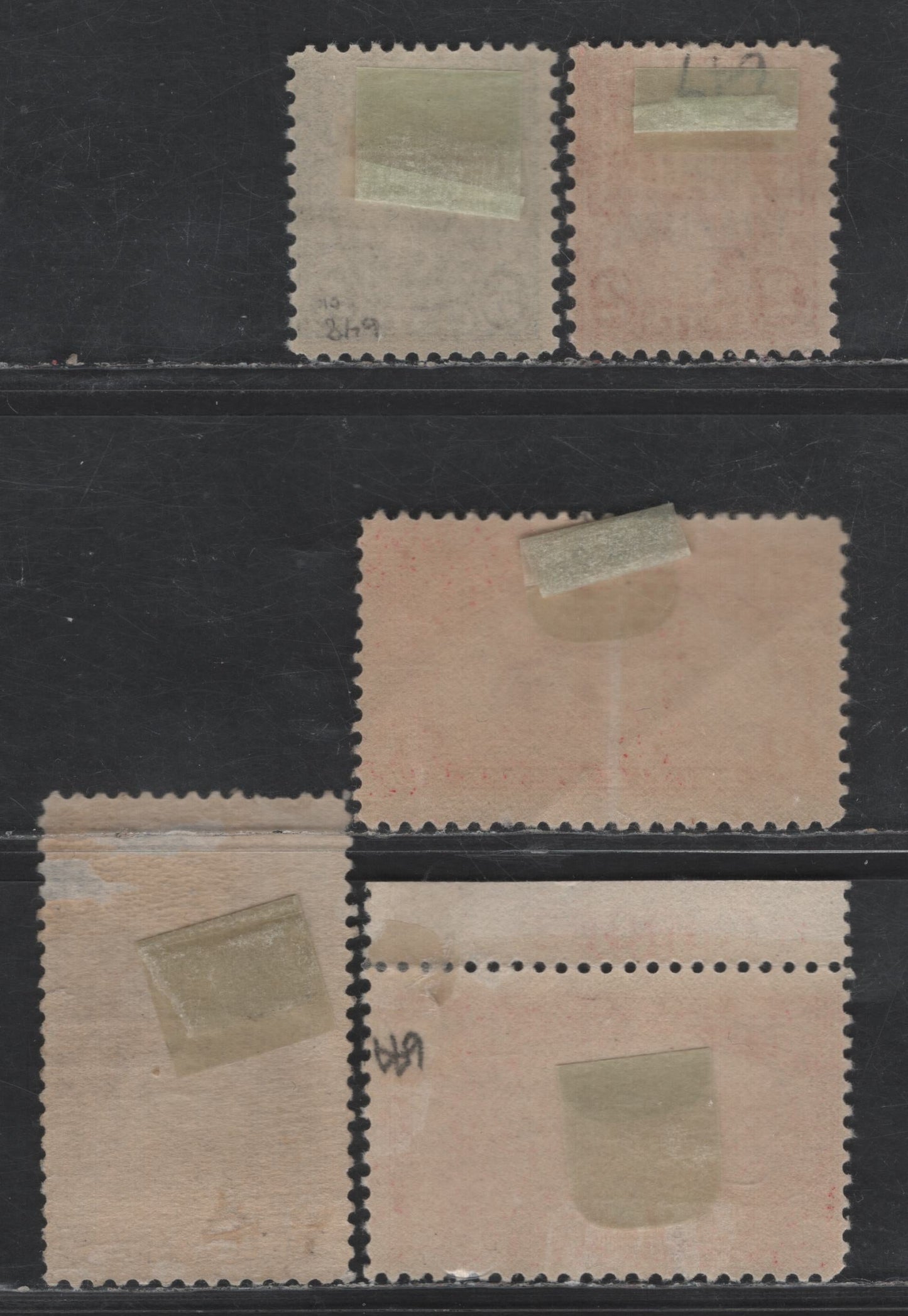 Lot 467 United States SC#627-628,644, 647-648 2c - 5c Carmine Rose - Dark Blue Liberty Bell - Theodore Roosevelt, 1926-1928 Commemorative Issues, 5 FOG Singles, Perfs 11 & 11x10.5