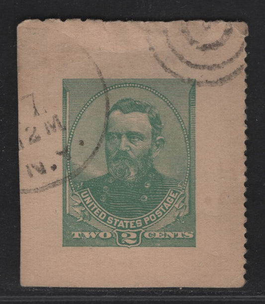 Lot 51 United States SC#U293 2c Green Gen. U.S. Grant, 1886 Heads Issue, A Very Fine Used Single