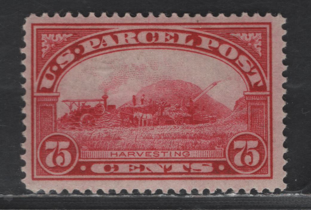 Lot 525 United States SC#Q11 75c Carmine Rose , 1913 Parcel Post Issue, A VFOG Single, Single Lined USPS Wmk