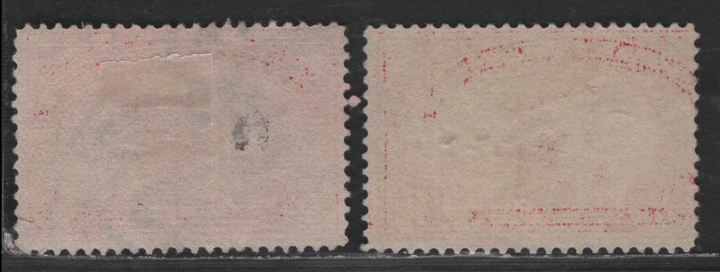 Lot 526 United States SC#Q6 10c Carmine & Carmine Rose , 1913 Parcel Post Issue, 2 Very Fine Used Singles, Single Lined USPS Wmk