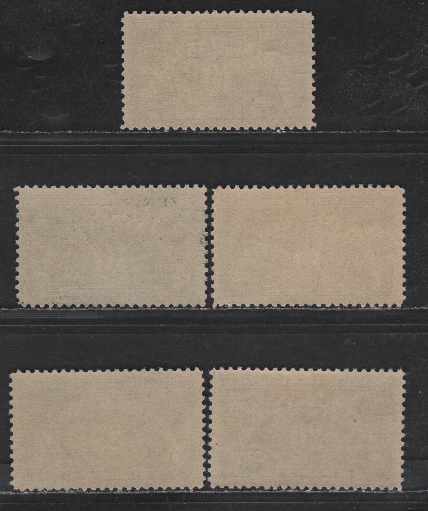 Lot 529 United States SC#QE1-QE3 10c Green - Yellow Green Numeral, 1924-1955 Special Handling Issue, 5 VFOG Singles, Wet Printings