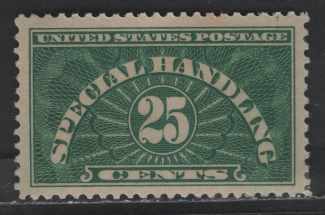 Lot 530 United States SC#QE4 25c Dark Green Numeral, 1924-1955 Special Handling Issue, A VFOG Single, Wet Printing