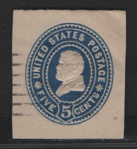 Lot 69 United States SC#U377var 5c Dark Blue Grant, 1899 Heads Issue, A Very Fine Used Single, White Paper, Printed on Both Sides