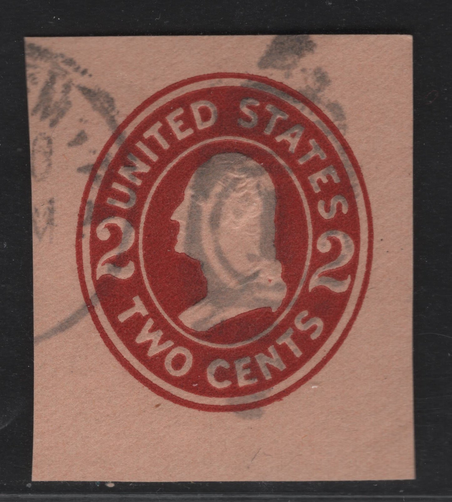 Lot 88 United States SC#U408a 2c Brown Red Franklin, 1907-1916 Heads Issue, A Very Fine Used Single, Oriental Buff Paper, Die 2