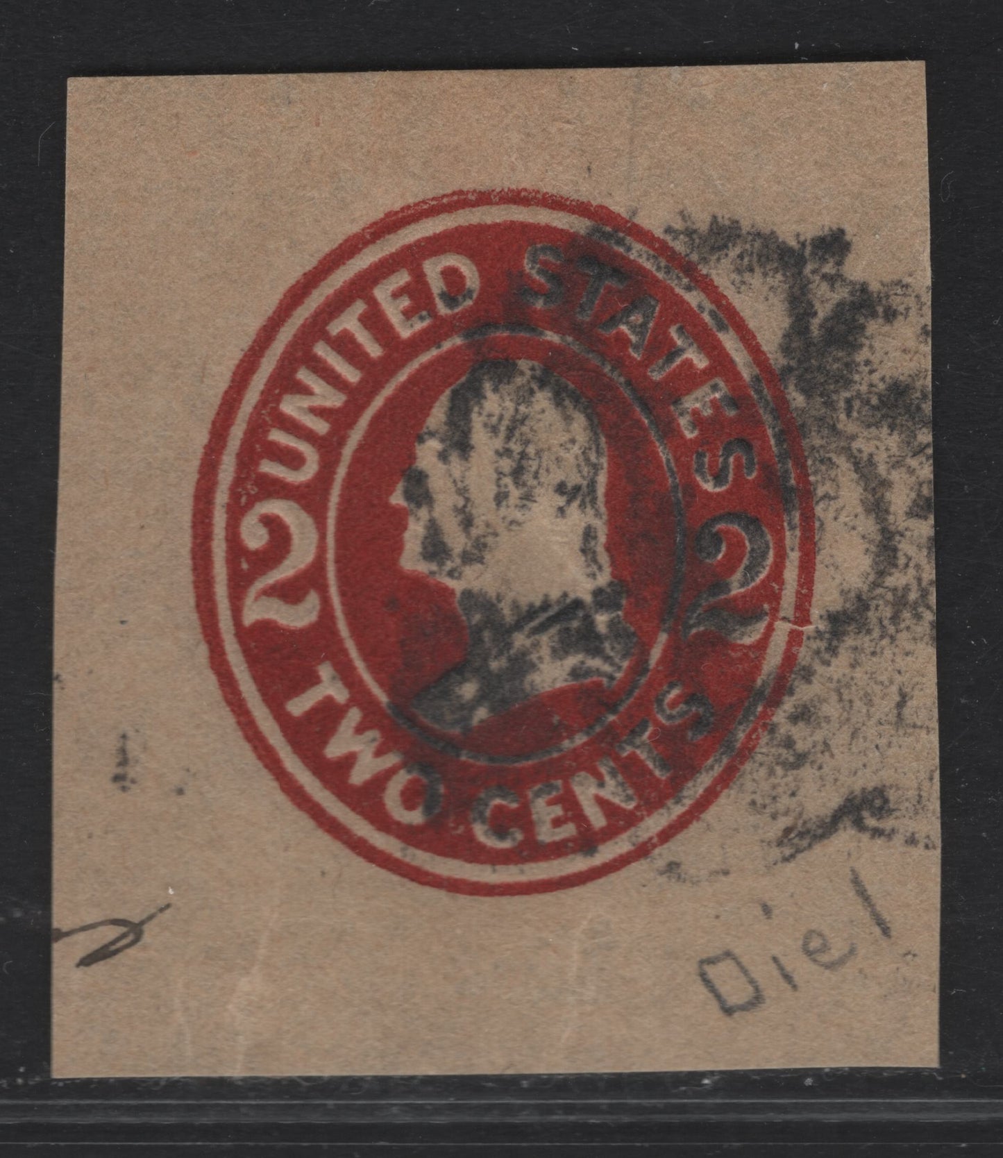 Lot 90 United States SC#W410 2c Brown Red Franklin, 1907-1916 Heads Issue, A Very Fine Used Singles, Wrapper on Manilla