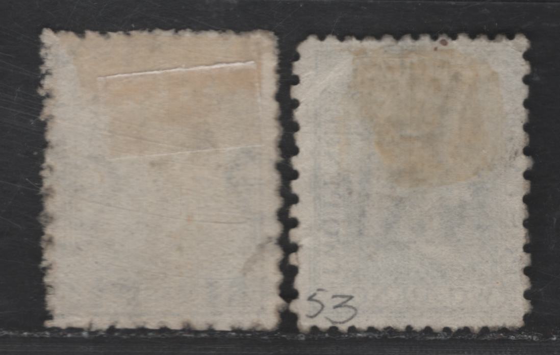 Lot 156 (C) New South Wales SG#224ba, 237 2d - 1/- Blue -Black Queen Victoria, 1882-1897 Queen Victoria Issue, A Fine Used Single, Perf 13x10 & 10, Large Crown & NSW Wmk