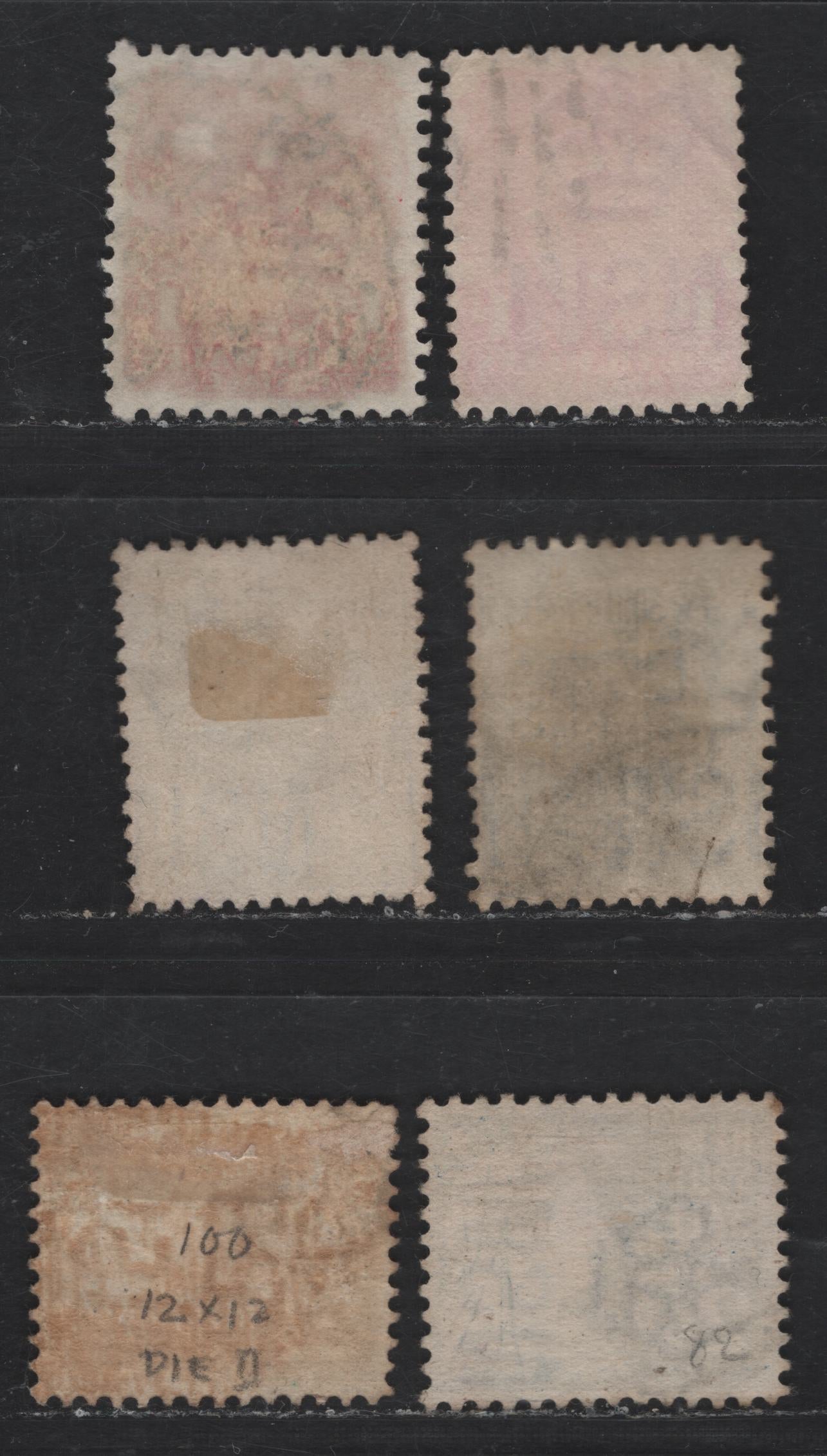 Lot 158 New South Wales SG#290b, 291b, 292b, 293b, 296b, 297n 1d - 2.5d Carmine & Salmon Red - PrussianBlue Arms - Queen Victoria, 1897-1899 Arms & Widows Weed Issue, 6 Very Fine Used Singles, Crown Over NSW Wmk, Perf 12, 2mm Gap Between Crown & NSW