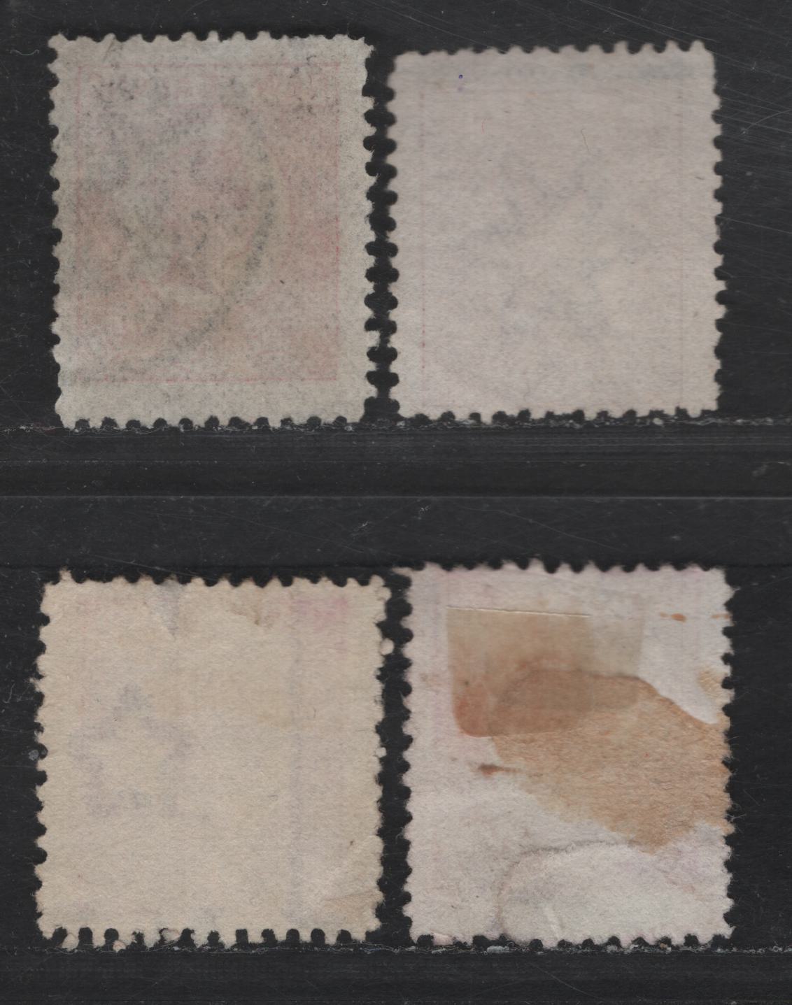 Lot 161 (C) New Zealand SG#149, 151-a 1/2d Deep Rose - Bright Rose Queen Victoria, 1875-1892 Queen Victoria Issues, 3 Very Good/Fine/Very Fine Used Singles, Unwatermarked, Star and Star & NZ Wmks, Perf 12.5
