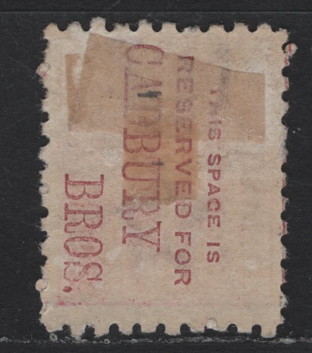 Lot 171 New Zealand SG#218f 1d Deep Rose Queen Victoria, 1891-1895 Second Queen Victoria Sideface Issue, A VFOG Single, Perf 10, Wmk 12b, Red-Brown Advert From First Setting