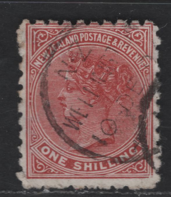 Lot 175 (C) New Zealand SG#226 1/- Red Brown Queen Victoria, 1891-1895 Second Queen Victoria Sideface Issue, A Fine Used Single, Perf 10, Wmk 12b, Vertical Mesh Paper