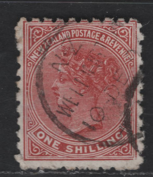 Lot 175 (C) New Zealand SG#226 1/- Red Brown Queen Victoria, 1891-1895 Second Queen Victoria Sideface Issue, A Fine Used Single, Perf 10, Wmk 12b, Vertical Mesh Paper