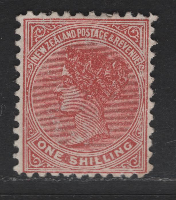 Lot 184 New Zealand SG#245 1/- Red Brown Queen Victoria, 1895-1900 Second Queen Victoria Sideface Issue, A VFOG Single, Perf 11, Vertical Mesh Paper