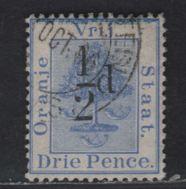Lot 216 Orange Free State SG#74 1/2d on 3d  Tree, 1896 Surcharged Issue, A Very Fine Used Single