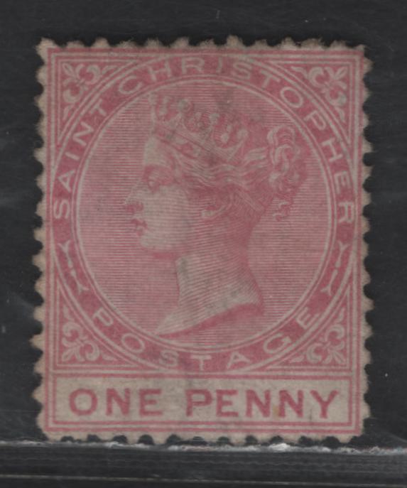 Lot 227 St Christopher SG#1 1d Dull Rose Queen Victoria, 1870-1882 Queen Victoria Issue, A Fine Unused Single