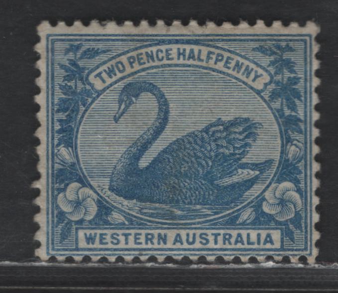 Lot 271 Western Australia SG#114 2.5d Blue Swans, 1898-1907 Swan Keyplate Issue, A FOG Single, W Crown A Wmk