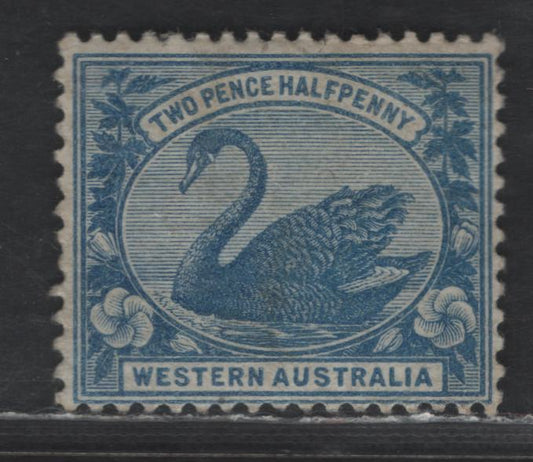 Lot 271 Western Australia SG#114 2.5d Blue Swans, 1898-1907 Swan Keyplate Issue, A FOG Single, W Crown A Wmk