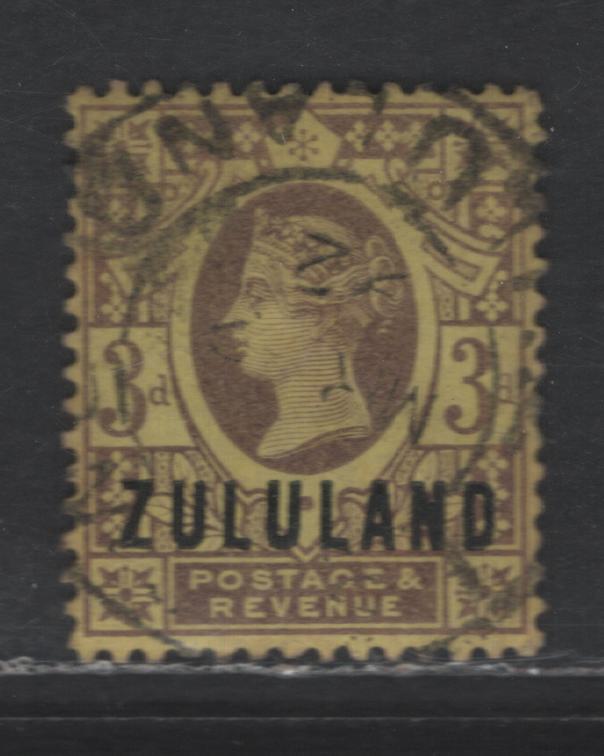 Lot 274 Zululand SG#5 3d Purple Queen Victoria, 1888-1893 Overprinted GB Jubilee Issue, A Fine Used Single, Small Corner Crease