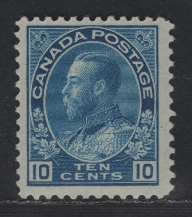 Lot 352A Canada #117 10c Bright Blue King George V, 1911-1928 Admiral Issue, A FOG Single, Wet Printing, Weakly Retouched Frameline