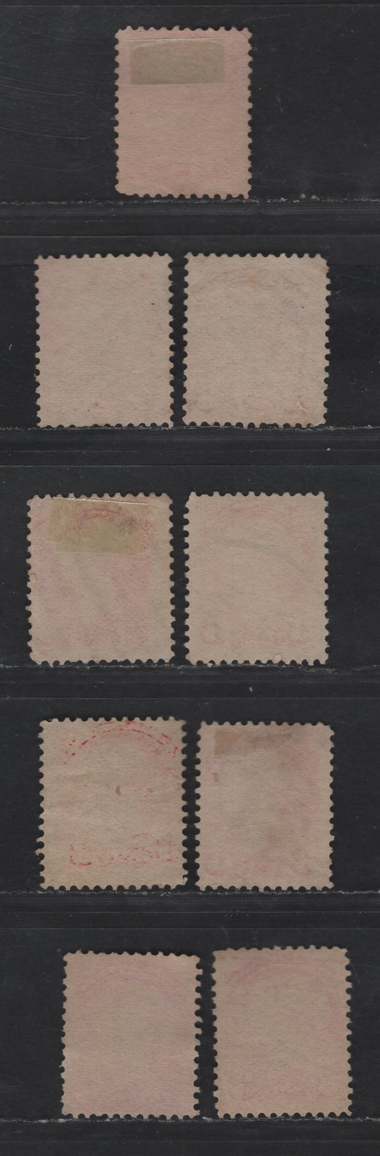 Lot 362 Canada #41 3c Very Pale Rosy Vermillion, /Deep Full Vermillion Queen Victoria, 1888-1897 Small Queen Issue, 9 Fine Used Singles, Mid To Late Second Ottawa Printings, Paper 2O-GG