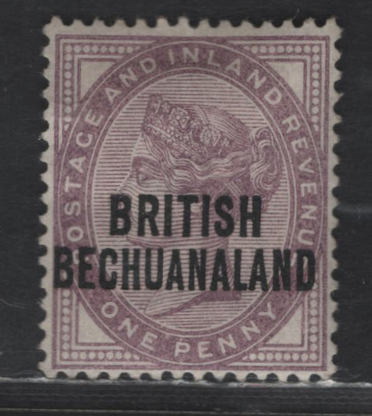 Lot 41 British Bechuanaland SG#33 1d Lilac Queen Victoria, 1891 Jubilee Issue, A VFOG Single