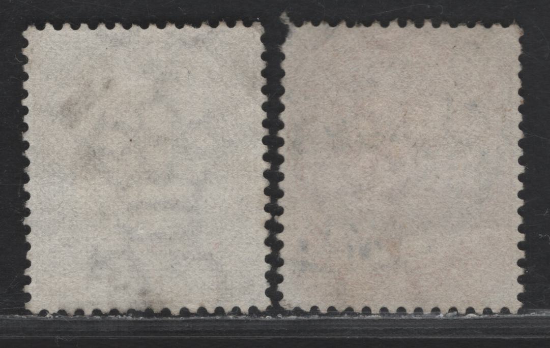 Lot 52 (C) Bermuda SG#19-20 1/2d - 4d Stone - Orange Red Queen Victoria, 1880 Queen Victoria Keyplate Issue, 2 Very Fine Used Singles, Crown CC Wmks
