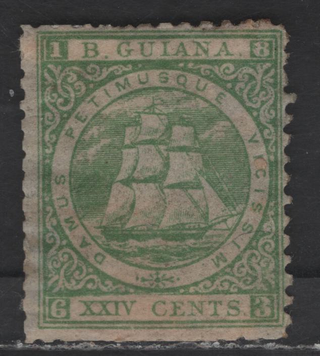 Lot 70 British East Africa SG#77 24c Green Seal of the Colony, 1863-1876 Seal of the Colony Issue, A VGOG Single, Perf 12