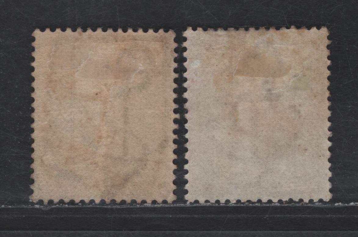 Lot 85 Cape Of Good Hope SG#50a, 52b 2d - 6d Deep Bistre - Bright Mauve Seated Hope, 1884-1890 Seated Hope Issue, 2 F/VFOG Singles, Cabled Anchor Wmk