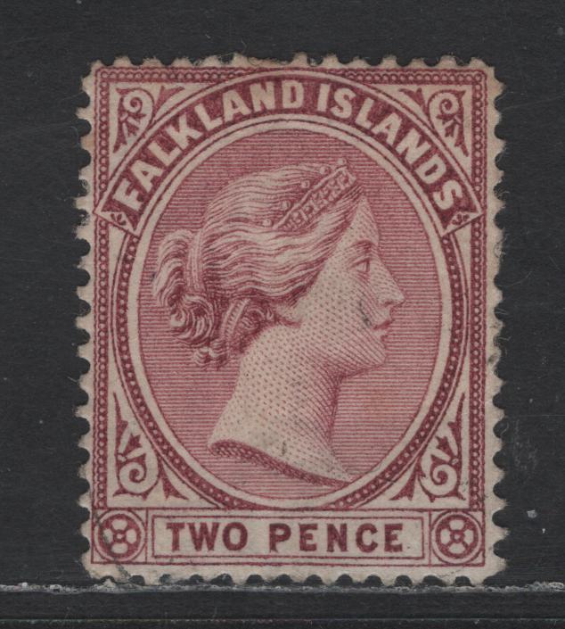 Lot 99 (C) Falkland Islands SG#25 2d Purple Queen Victoria, 1886-1890 Bradbury Wilkinson Engraved Queen Victoria Issue, A VFOG Single, Large Part OG