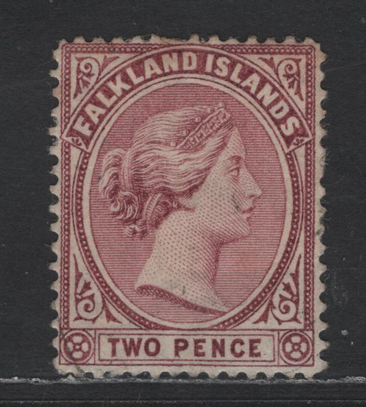 Lot 99 (C) Falkland Islands SG#25 2d Purple Queen Victoria, 1886-1890 Bradbury Wilkinson Engraved Queen Victoria Issue, A VFOG Single, Large Part OG