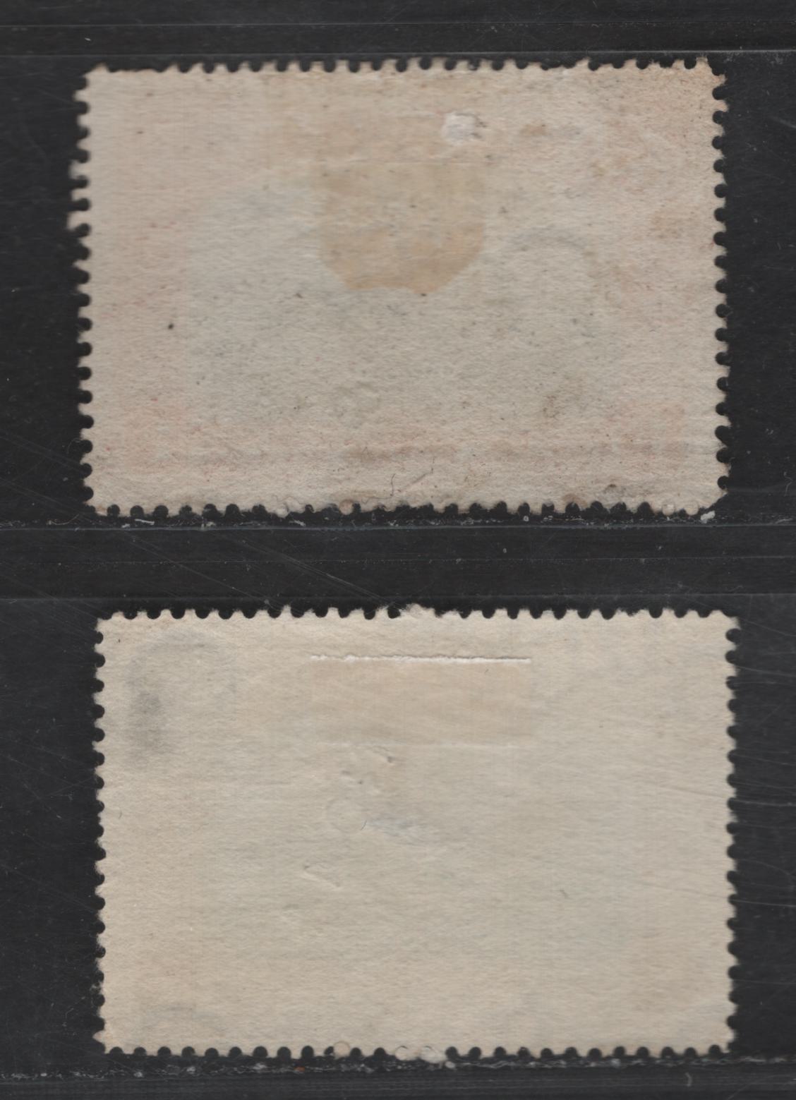 Lot 135 British Guiana SG#216w, 219w 1c - 5c Blue Black & Carmien Red - Deep Green & Sepia Mount Roraima - Kaleteur Falls, 1898 Queen Victoria's Jubilee Issue, 2 Very Fine Used Singles, Crown To Left Of CC Wmk