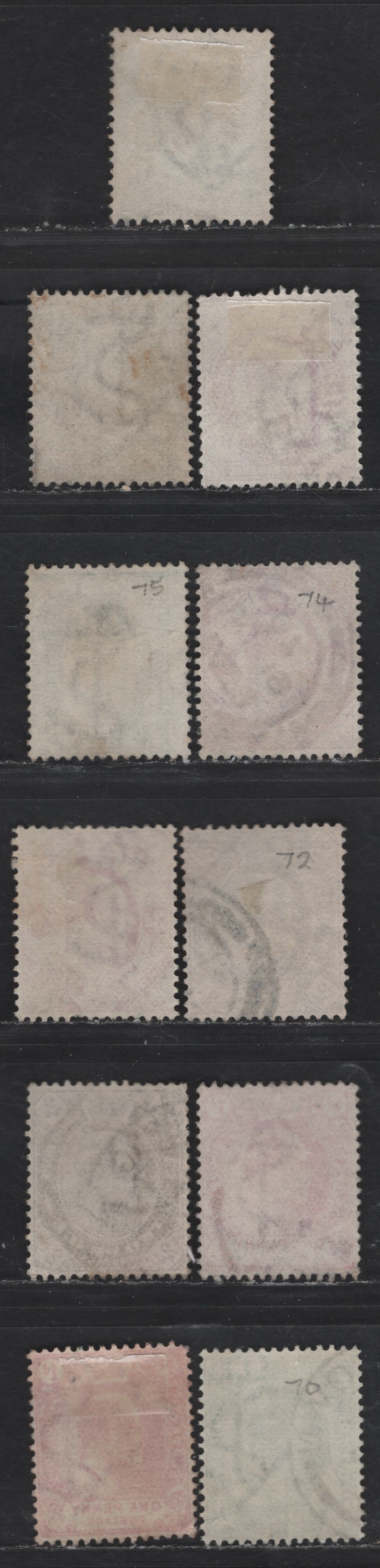 Lot 147 (C) Cape Of Good Hope SG#70-72, 74-77 1/2d - 1/- Green - Yellow Ochre King Edward VII, 1902-1904 King Edward VII Issue, 11 Fine/Very Fine Used Singles, Shade Variations