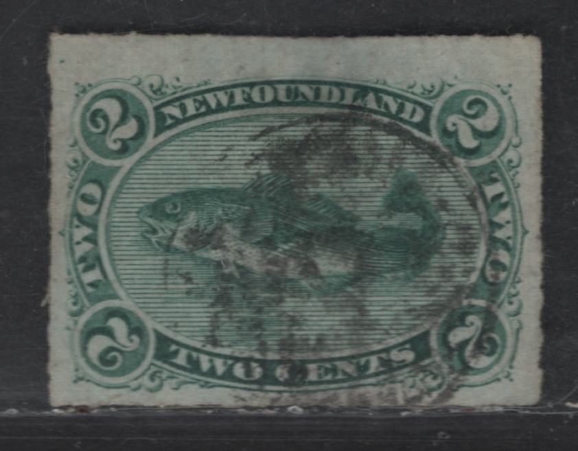 Lot 18 Newfoundland #38 2c Green Codfish, 1876-1879 3rd Cents Issue, A Fine Used Single