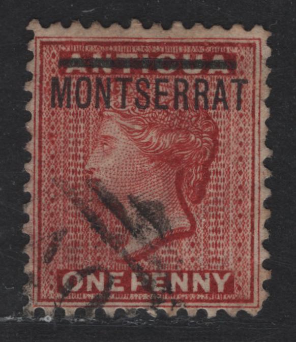 Lot 258 (C) Montserrat SG#6 1d Red Queen Victoria, 1883 Queen Victoria Courbould Head Issue, A Very Fine Used Single, Crown CA Wmk, Perf 12