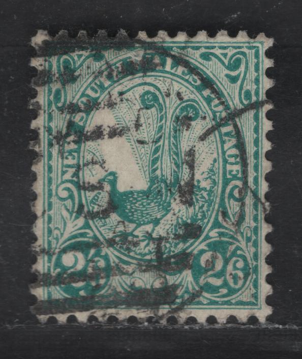 Lot 267 (C) New South Wales SG#326 2/6 Green Lyrebird, 1902-1903 Keyplate Issue, A Very Fine Used Single, Crown over NSW Wmk With Narrow Gap