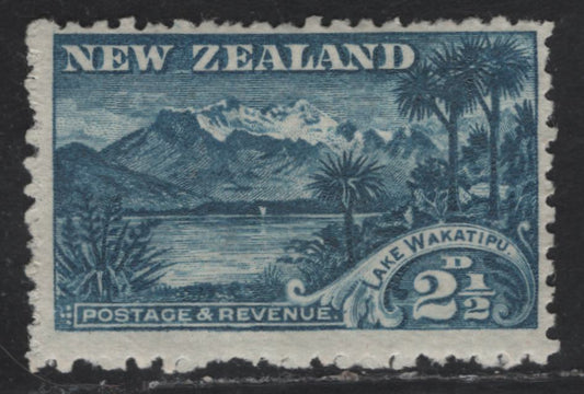 Lot 276 New Zealand SG#308 2.5d Blue Mount Cook, 1902-1907 Pictorial Issue, A FOG Single, Single Wmk, Perf 11
