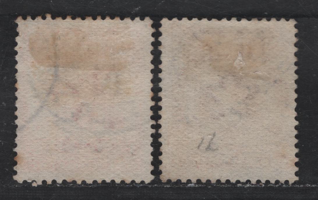 Lot 285  (C) New Zealand SG#383a, 385 3d - 1/- Yellow Brown - Orange Huia, 1907-1908 Smaller Pictorial Issue, 2 Fine Used Singles, Perf 14x15