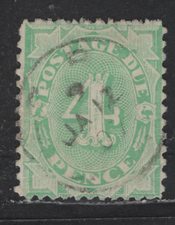 Lot 82 (C) Australia SG#D26 4d Emerald Green Numerals, 1902-1904 Postage Dues, A Very Fine Used Single, Perf 12x11, Crown over NSW Wmk