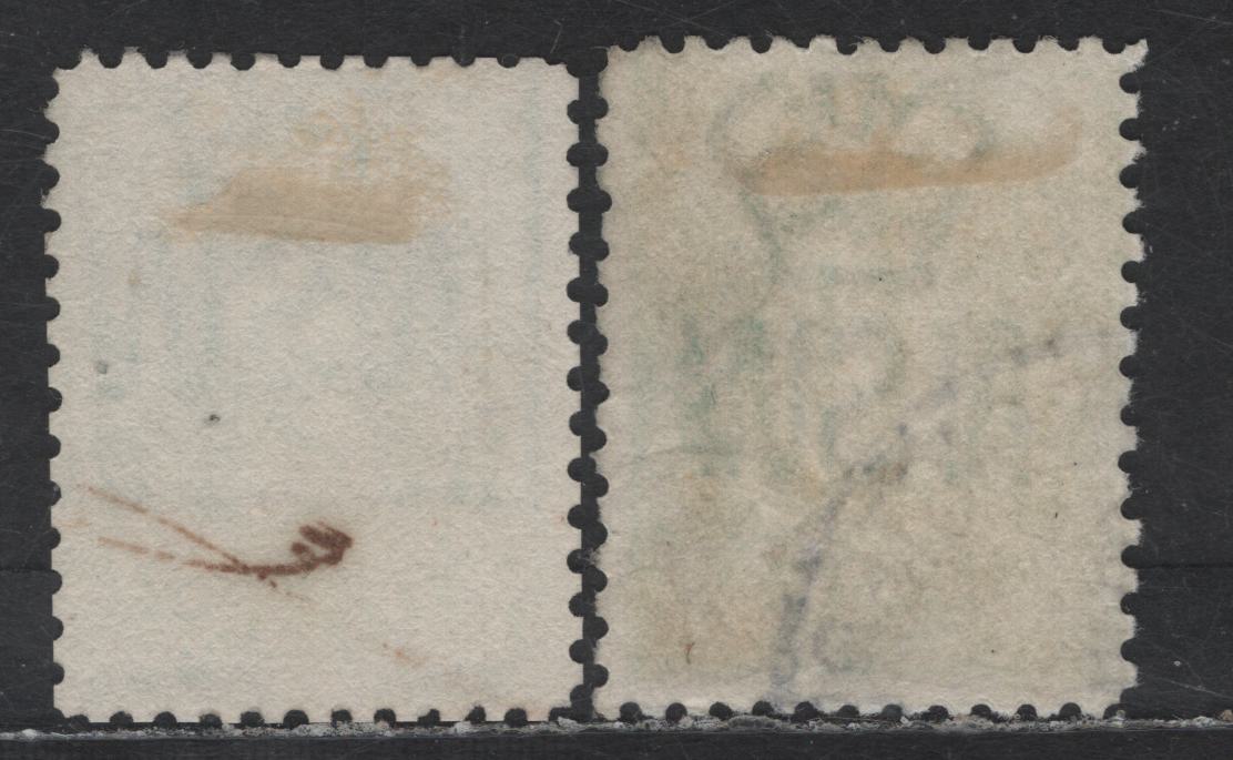 Lot 84 (C) Australia SG#D20, D30 10c - 2/- Emerald Numerals, 1902-1904 Postage Dues, 2 Fine Used Singles, Perf 12x11 & 115x12